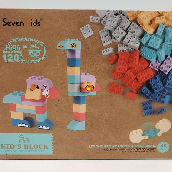 New 48pc Mini Soft Building Bricks - Picture 1 of 16